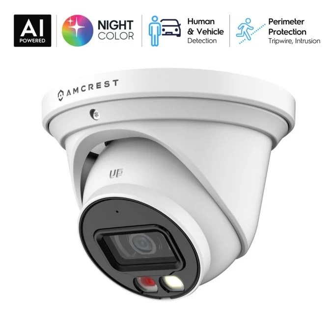 Amcrest 4k Night Color Ip Poe Turret Cam Ip8m-2779ew-ai (Whi