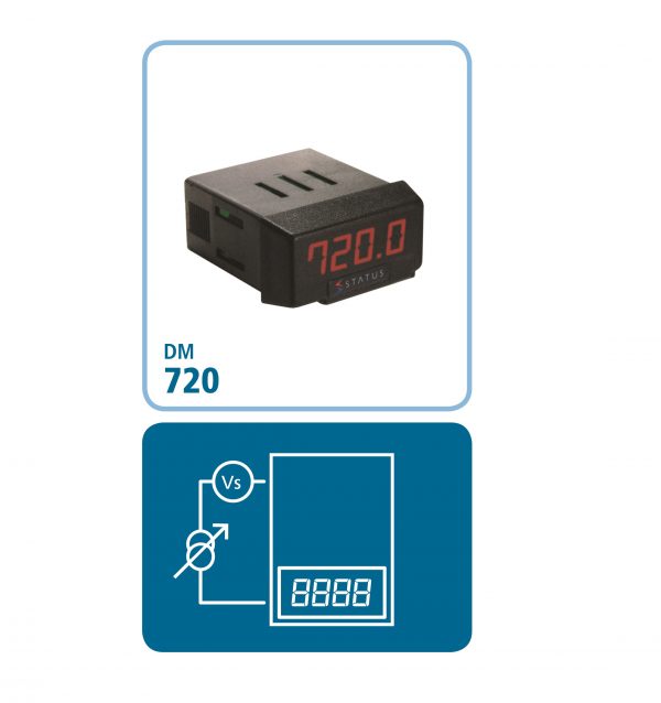 DM720 4-20mA LED skjár, Loop powered