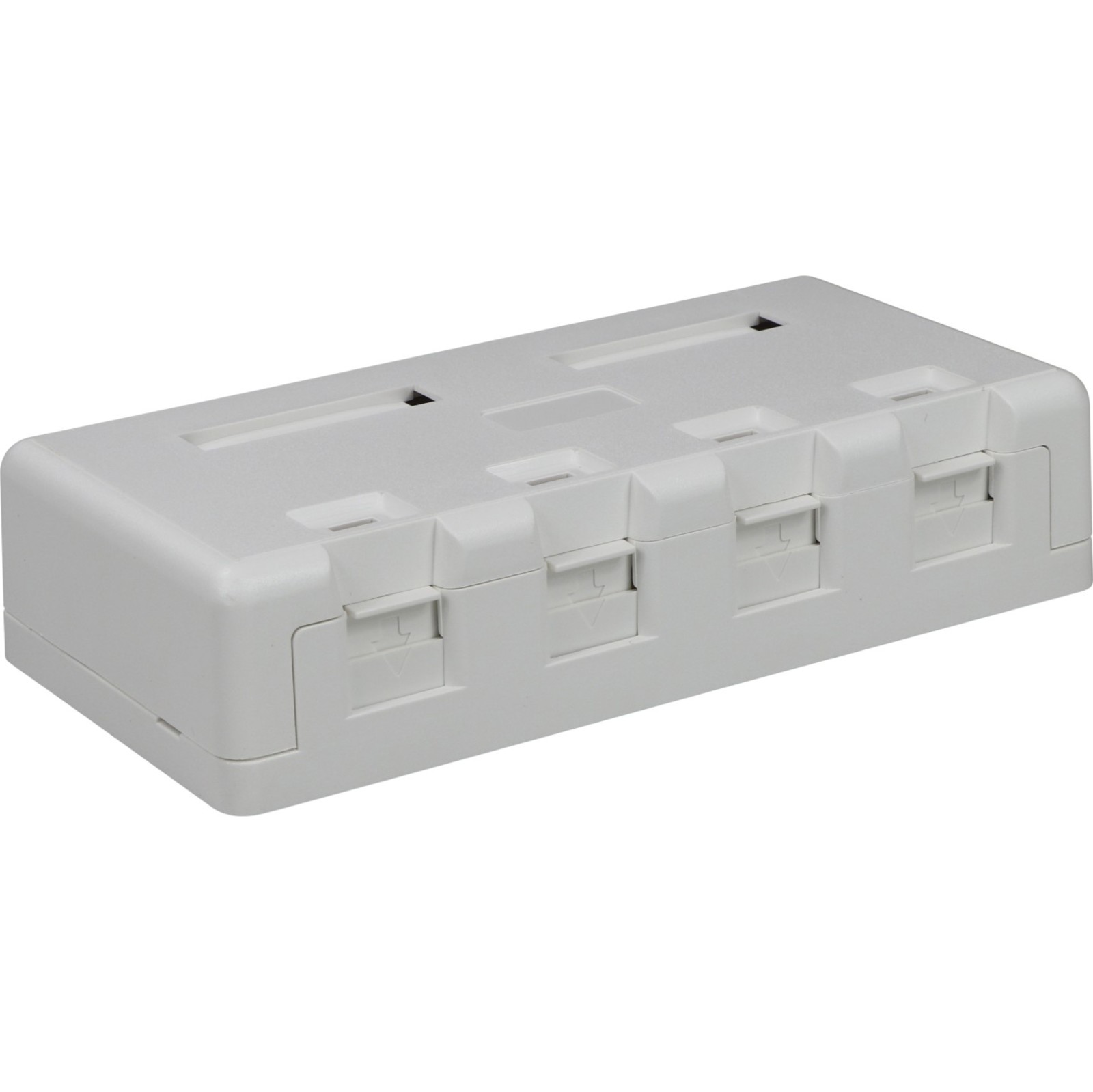 100-008 Excel Category 6 Plus Surface Mount Box - 4 Port - W