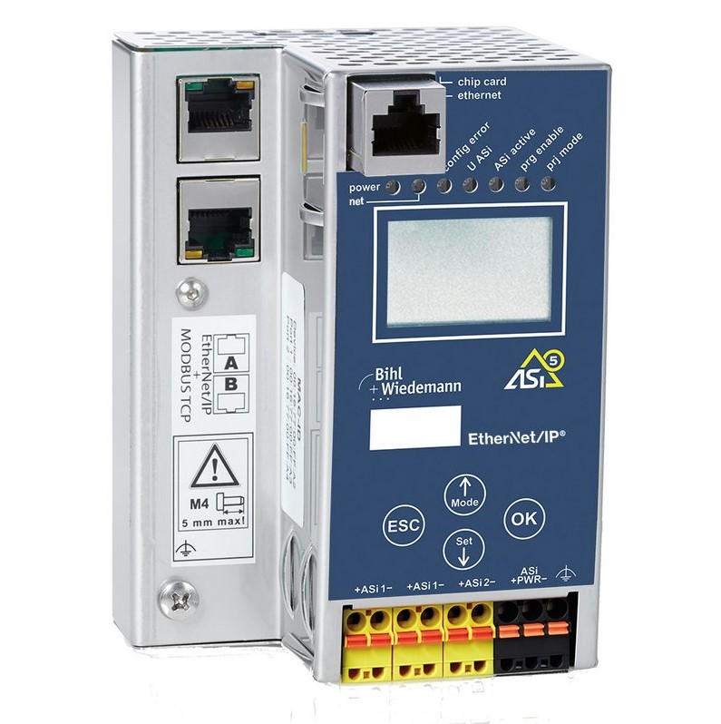 BWU-3851 AS-i 5/AS-i 3 Ethernet/IP+ModbusTCP Gateway