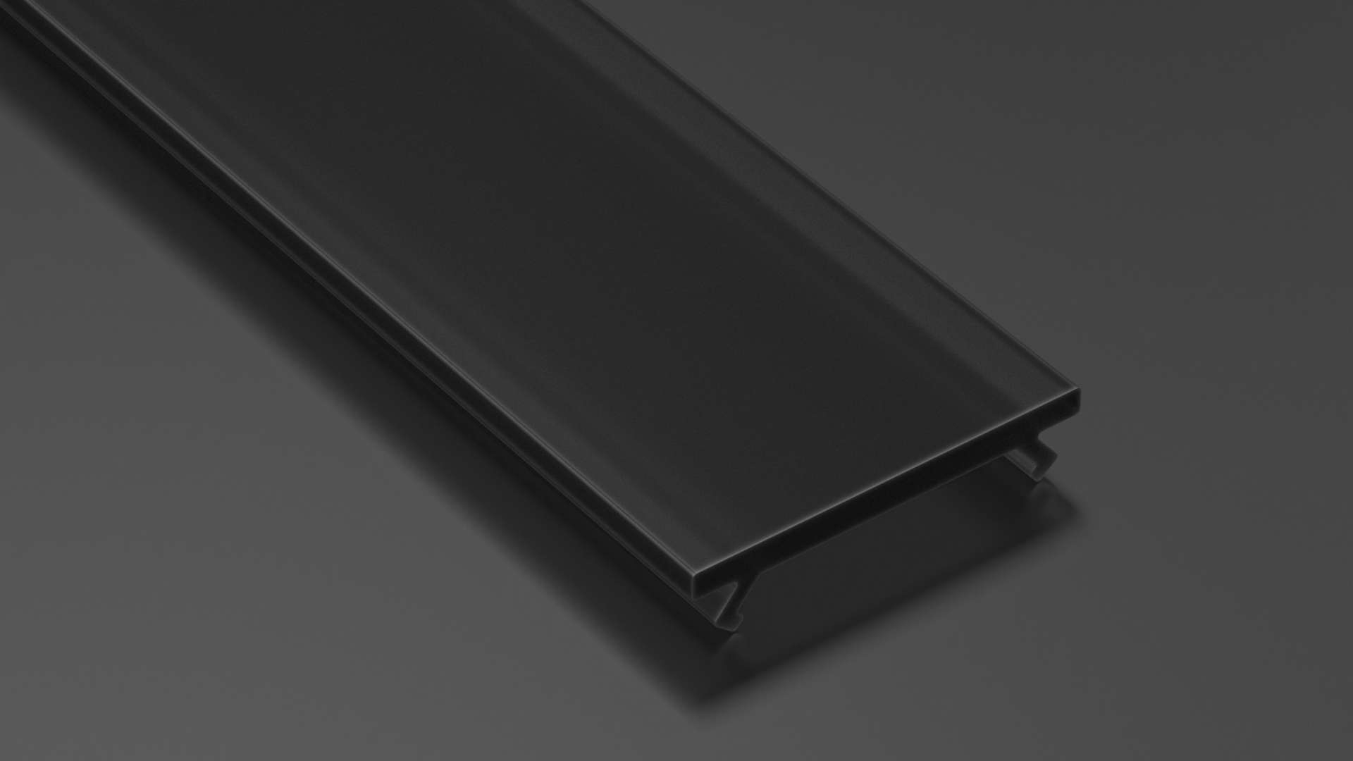 Led Lab Cover / Lok 2m  Á Profíl C,D,G,H,Y,Z  Svart  24%