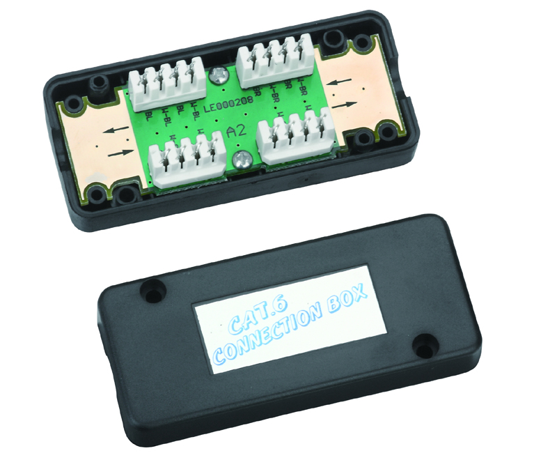 Samtengi Cat6 Punchað , Svart, Líka Fyrir Skermaða Strengi