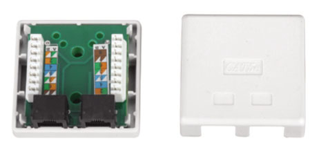 Utanáliggj.Tölvutengill 2 X Cat5e Rj-45, Eingöngu Fyrir Rj45