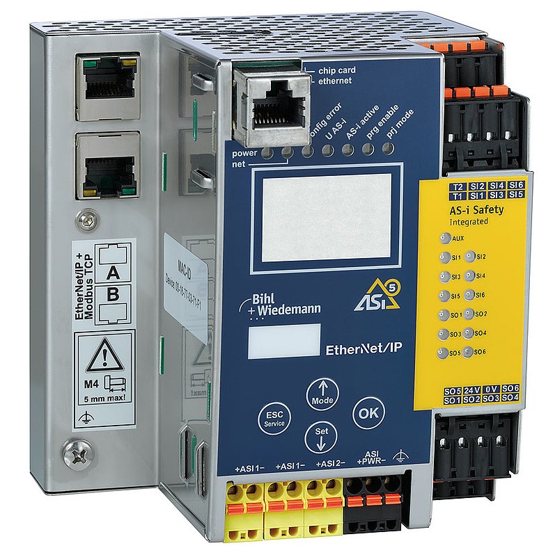 BWU-3958 AS-i 5/AS-i 3 EtherNet/IP+ModbusTCP Safety Gateway