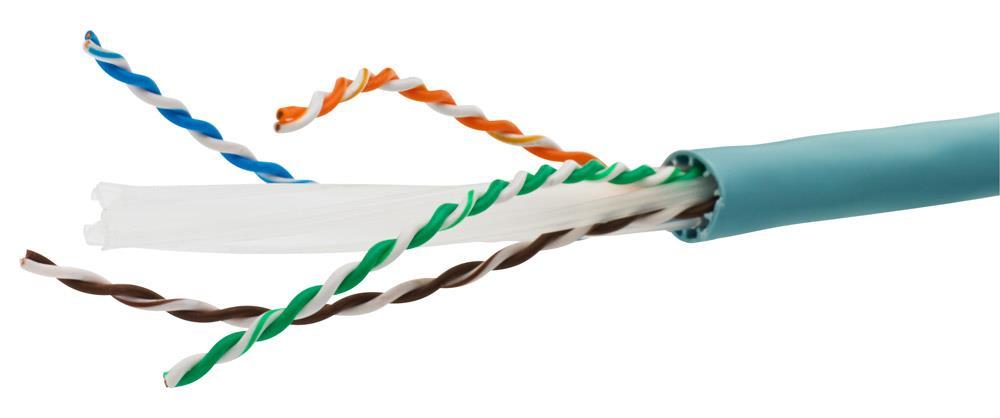 Tölvustr Cat6a U/Utp 100-219 Lsoh Ice Blue, Niðurmældur