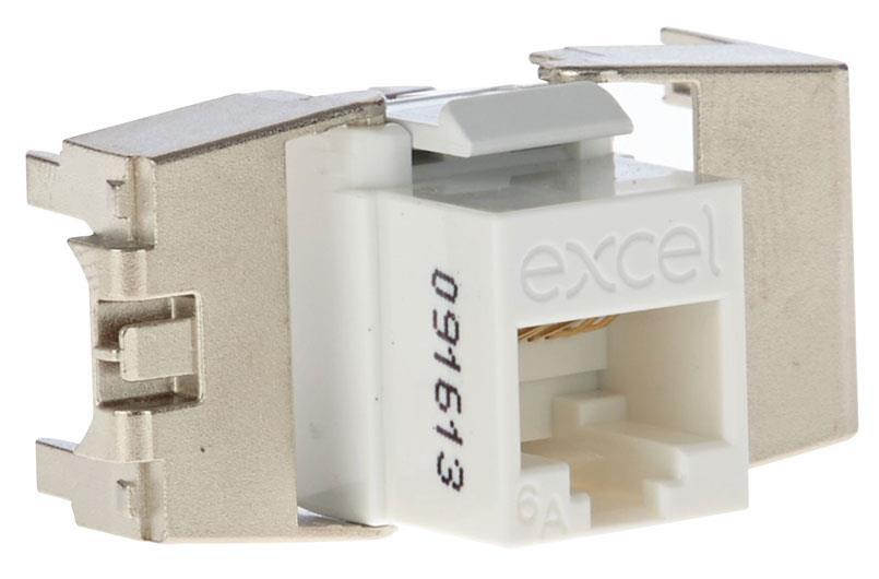 Cat6a Excel 100-182-wt Tool-less Keyston, Etl, Iso11801-2ed,