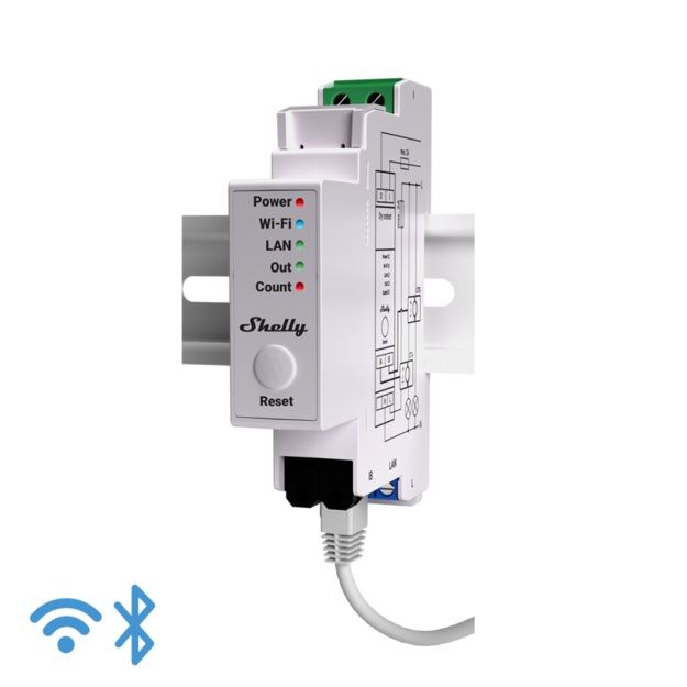 Shelly Pro Em - 50a (Með 2 50a Ct) - Wifi 1fasa Orkumælir 2x