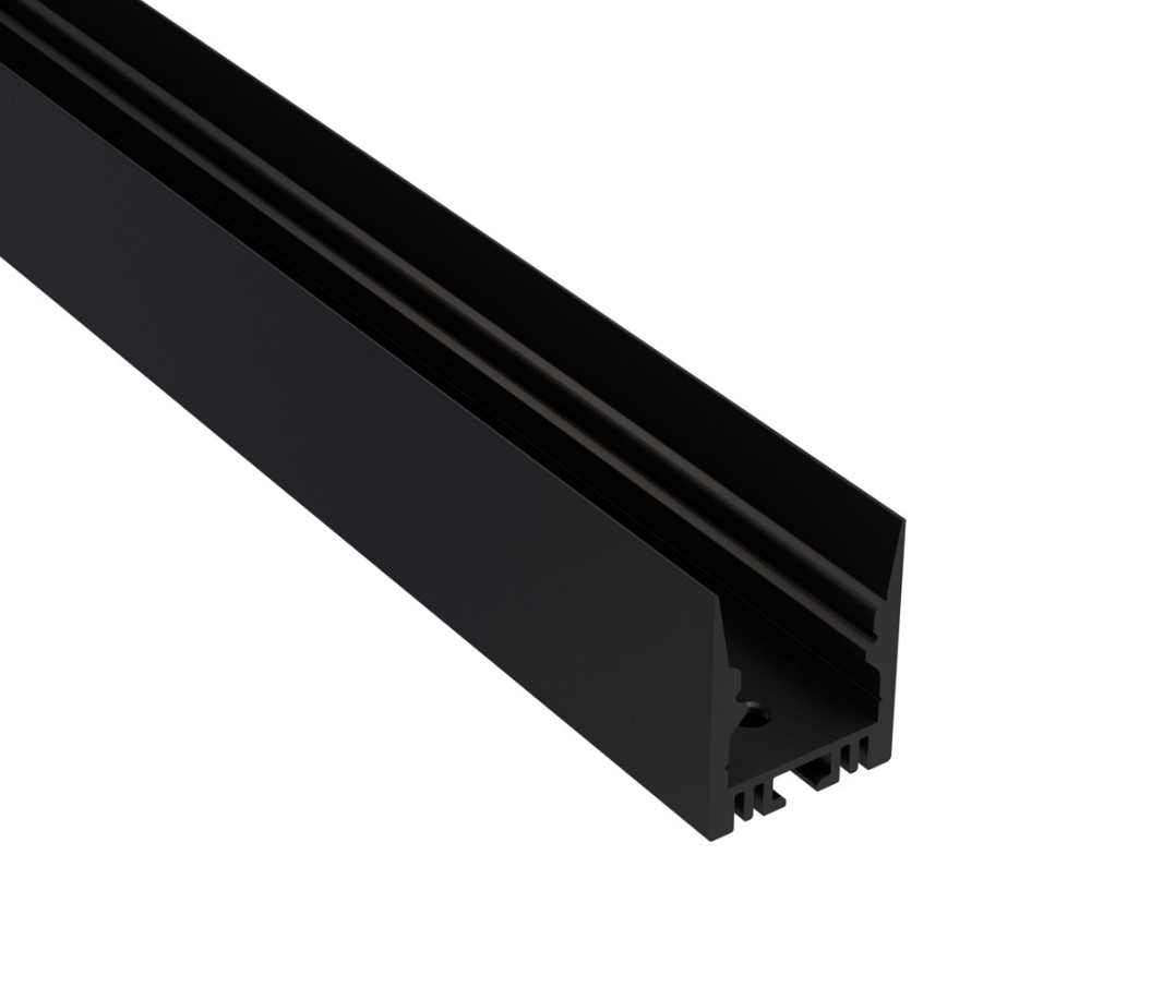 Q Light Led Profíll U-form 25x20 Svartur