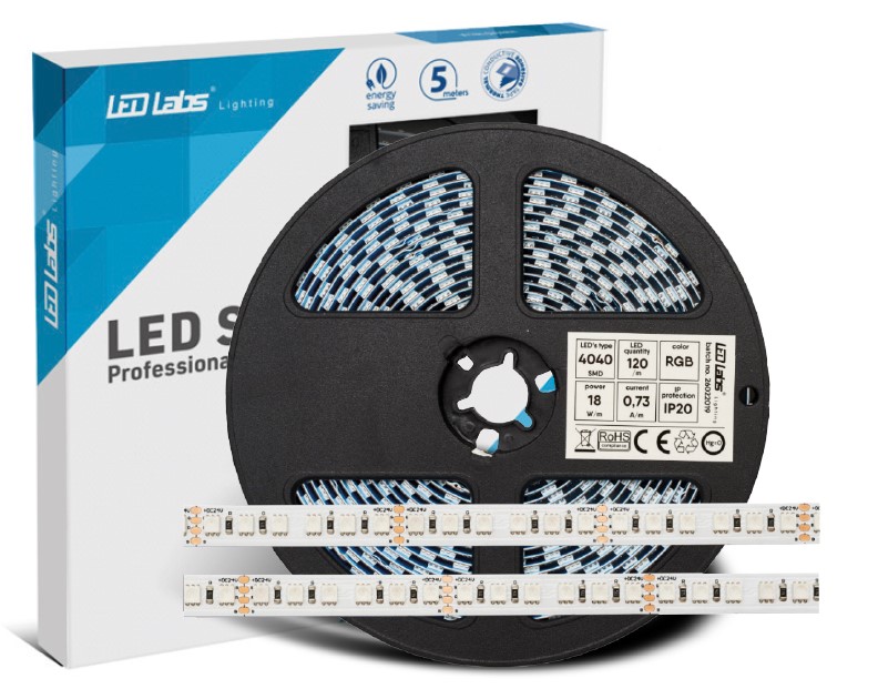 Led Lab Lengja 24v 5m  Rgb 18w/M Ip20  120led/M