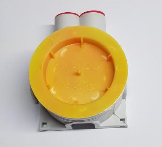 Rofadós 2-stúta 20mm Bjarg 61145, Hæð 46mm Breidd 71mm