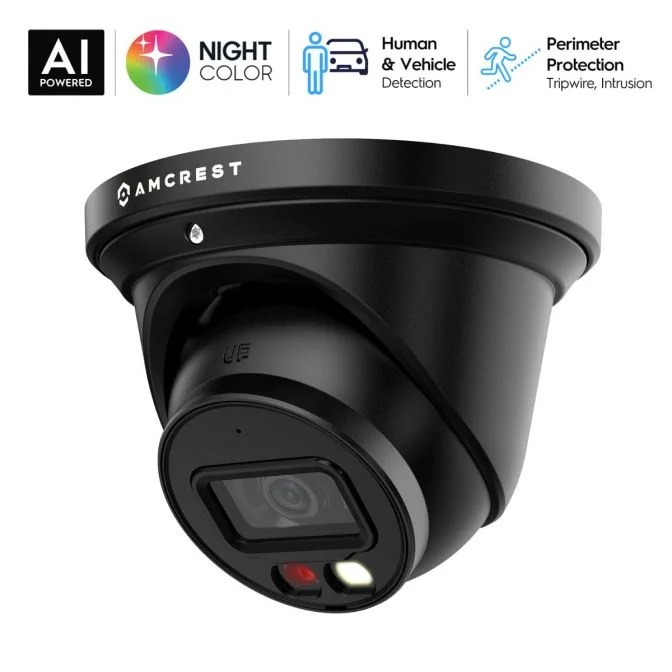 Amcrest 4k Night Color Ip Poe Turret Cam Ip8m-2779eb-ai (Bla