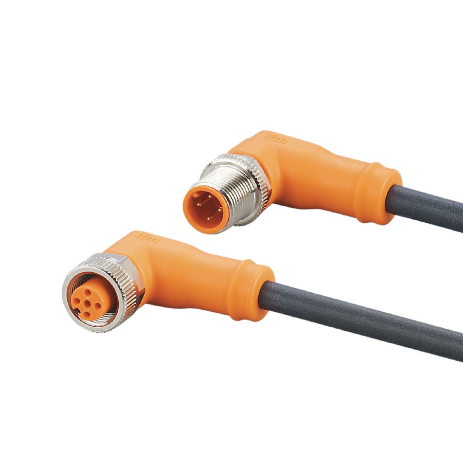 Power patch 0,5m, 4p, M12/M12 (90°/90°) A-Coded - Ískraft