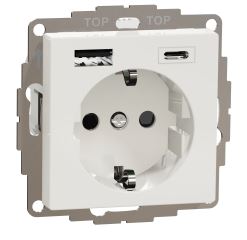 M-glans Tengill M. Usb-a+usb-c, Meg2367-0319 Hleðsla 3,0a