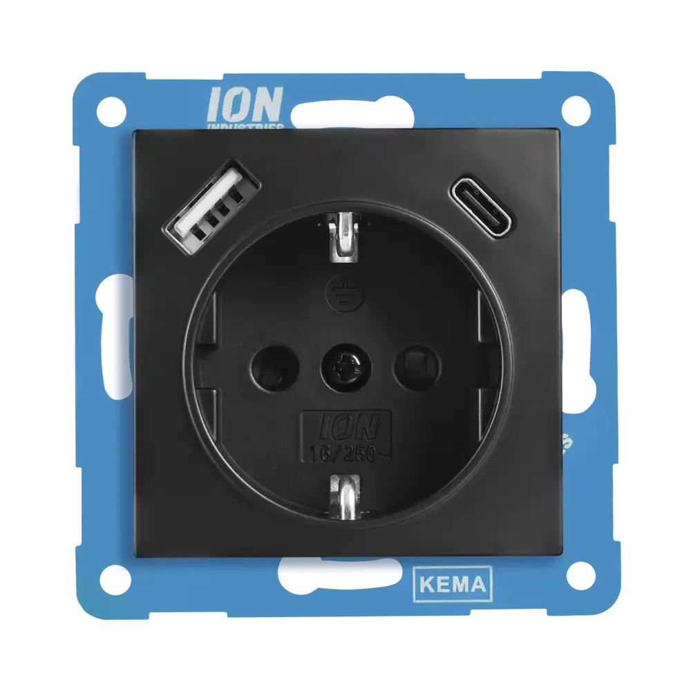 Ion Tengill+usb A/C E1 Matt Svartur 10.302.416