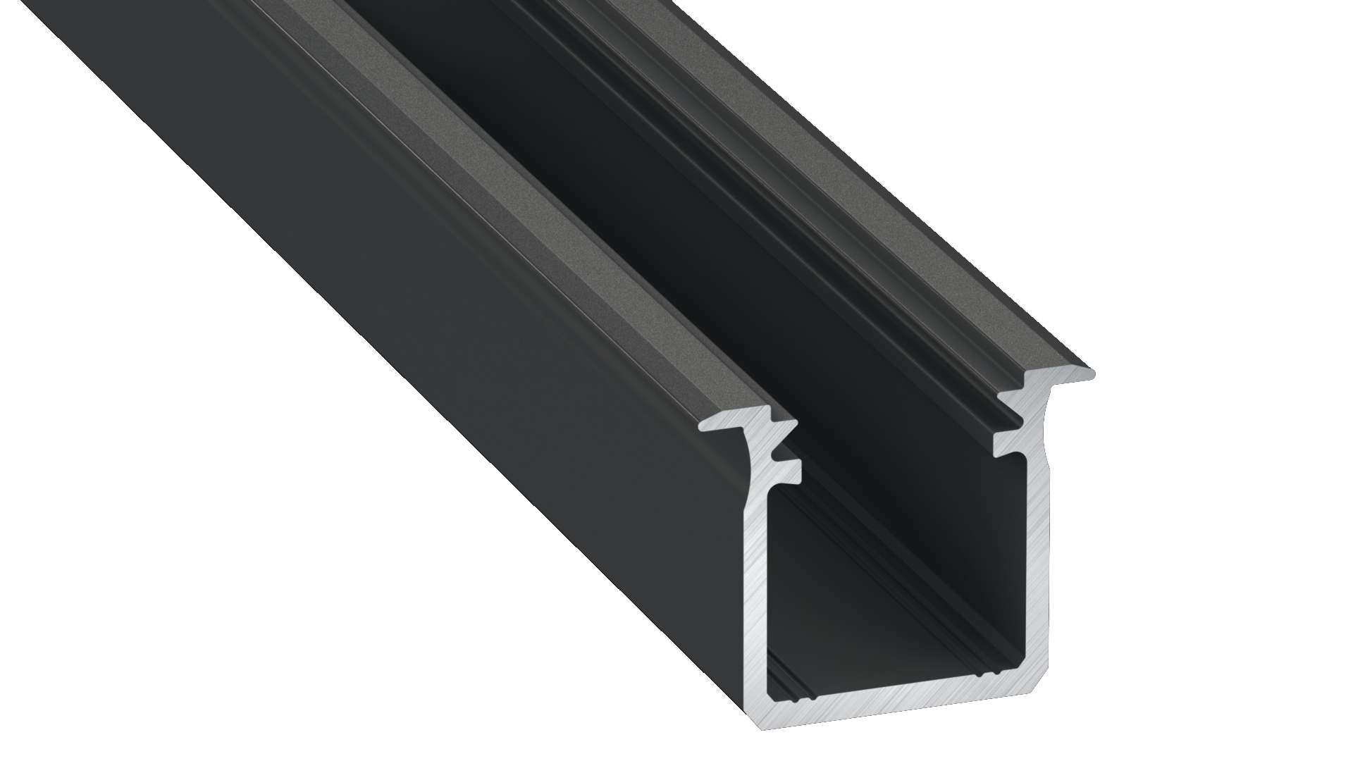 Led Lab Lumines Profíll T-form 2m G  17x18 Svartur Innf