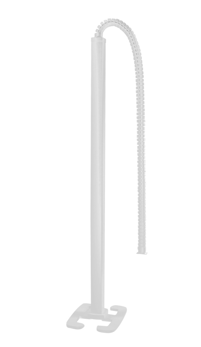 Tenglasúla Hvít 653006 Hæð 2m, 75x82mm(Bxd) Með Sökkul+barka