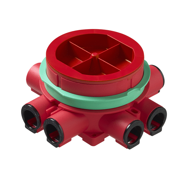 Loftdós Rauð Brunaheld Au70fr Ei30/Ei60 Halófr. Hæð 60mm