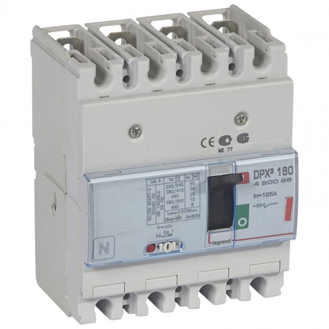 Aflrofi 4-póla 420096 125a 36ka Dpx 4p, 100-125a Lxbxd= 130x