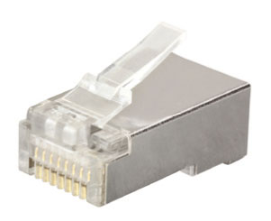 Rj-45 **skermað** Cat5e Tengikló 8-víra, 10stk Í Poka