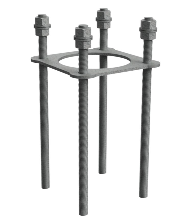 Onepole Anchorfram 400 Sökkull Fyrir Staur 160mm Q13yb