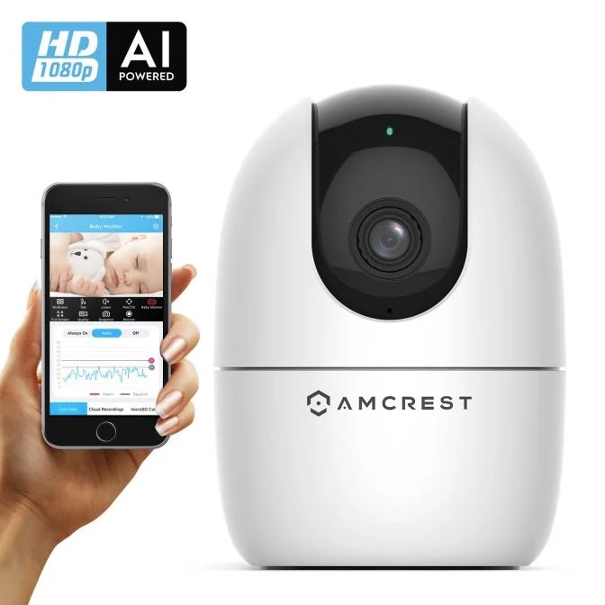 Amcrest Ash21-w-v2 1080p Pan/Tilt Smart Home White