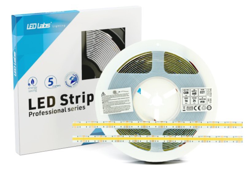 Led Lab Lengja 24v 5m (Cob) Cct 16w/M Ip20 720lm/M 3-6500k