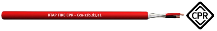 Eldboðstr. Rtap Fire Cpr 2x1,5mm, 250m Rauður - Ískraft