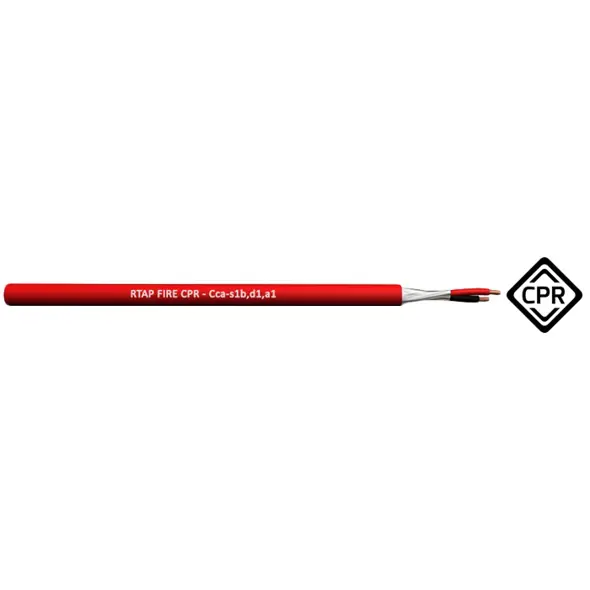 Eldboðstr. Rtap Fire Cpr 2x1,5mm, 250m Rauður - Ískraft