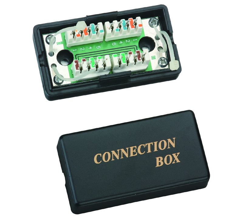 Samtengi Cat5e Punchað, Svart 50stk Í K