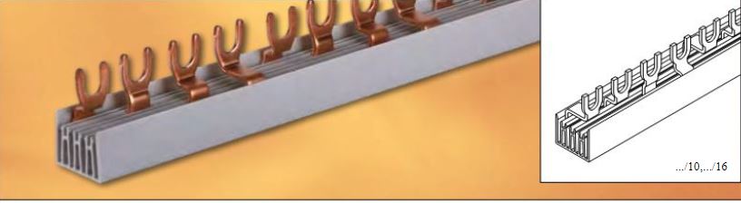 Safnskinna 4p  G-4l-1000/16mm2, 3p+n Gaffalsk/Lekal.1m 16q